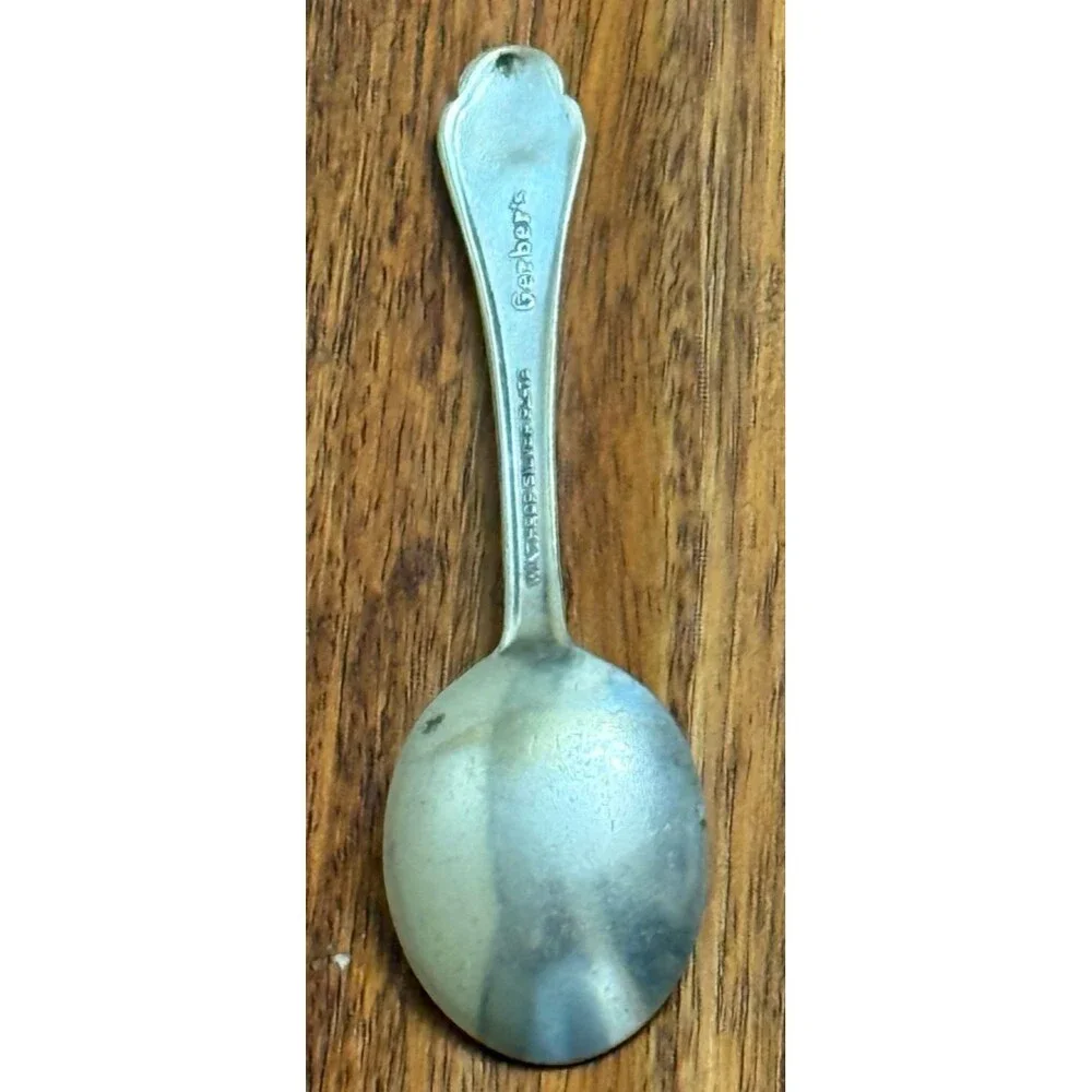 Vintage Gerber's Baby Spoon Winthrop Silver Plate Infant‎ Flatware USA Made